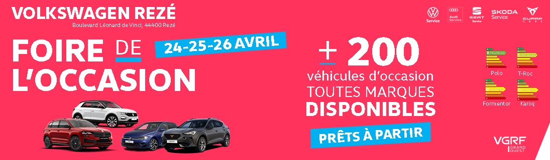 Volkswagen Nantes - FOIRE DE L'OCCASION Volkswagen Rezé
